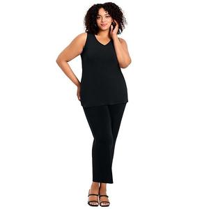 Женские брюки plus size wide leg Avenue, Black