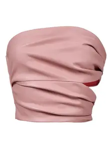 Топ с драпировкой и вырезами Lika, розовый