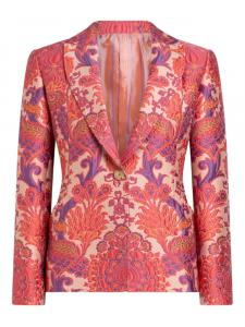 ETRO жаккардовый пиджак с цветочным узором, розовый