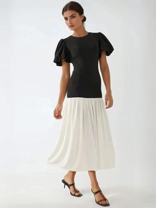 Платье Hiccup, экрю/черный