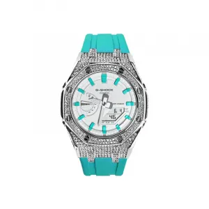 Часы Casio G-Shock Analog-Digital 2100 Series, арт. GA-2100-7A7, голубой