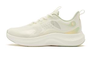 Кроссовки Joy Bullet 2.0 женские с низким верхом цвета слоновой кости, ракушечно-зеленые Qiaodan