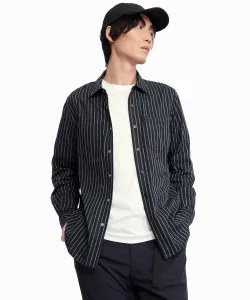 Двусторонняя рубашка из влагоотводящей, быстросохнущей ткани / в полоску в клетку гингем