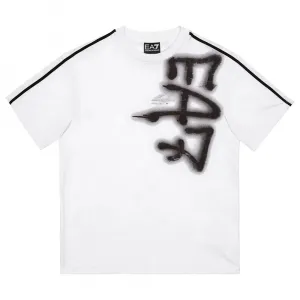 Футболка с коротким рукавом EA7 EMPORIO ARMANI Train Logo Series Graffiti, белый