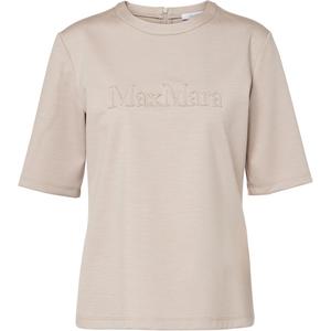 Футболка Max Mara Peter Zip Detailed Crewneck MaxMara, Light Umber