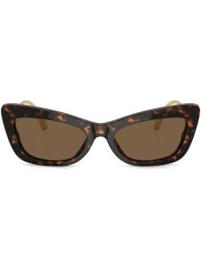 Dolce & Gabbana Eyewear солнцезащитные очки Crystal в оправе 'кошачий глаз', золотистый