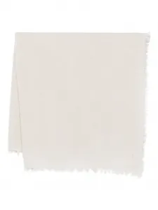 Кашемировый шарф с бахромой Liska, белый