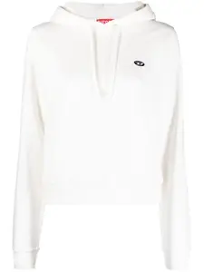 Худи с кулиской и нашивкой-логотипом DIESEL, белый