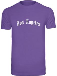 Футболка Los Angeles Wording Tee фиолетового цвета Mister Tee