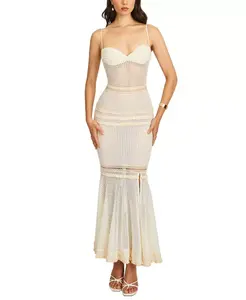 Платье-Макси «русалка» с кружевной отделкой Pallas Miss Circle, бежевый