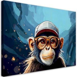 Картина арт-принт KUNSTLOFT Geeky Gorilla, синий