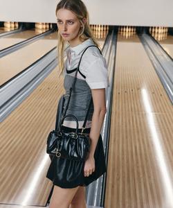 Сумка-тоут Britton с присборенной верхней ручкой Charles & Keith, цвет Black