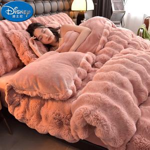 Disney Комплект постельного белья 4 предмета: простыня на резинке 180 см, пододеяльник 200x230 см, 2 наволочки, цвет светло-люкс красная фасолевая паста