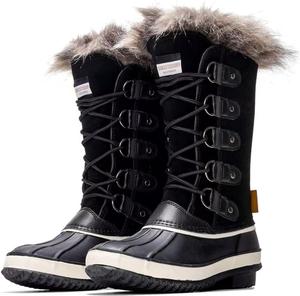 Женские зимние сапоги Project Cloud - 100% натуральная кожа, стелька с эффектом памяти, мех, сапоги до середины голени для женщин - легкая, нескользящая обувь для улицы (Ventura), Black