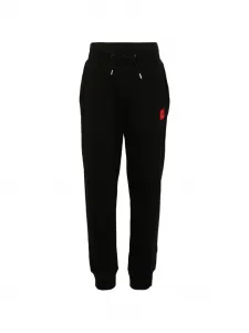 Спортивные брюки на шнуровке с нашивкой-логотипом HUGO KIDS, черный