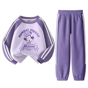 Повседневная спортивная одежда для детей 3-7 лет Disney, фиолетовый