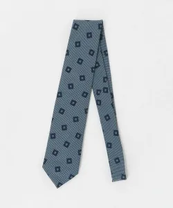 Квадратный жаккардовый галстук United Arrows, цвет Lt.Blue