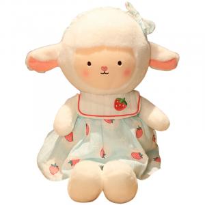 Лолита маленькая овечка принцесса шерстяные овечки плюшевые куклы высота 35см/45см Mocha duck, синий