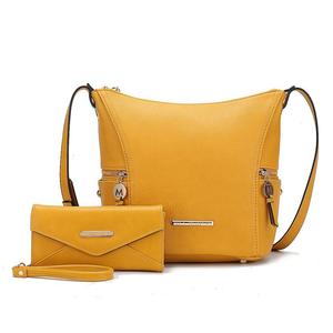 Сумка-хобо с кошельком MKF Collection Lux от Mia K.- 2 шт., цвет Mustard