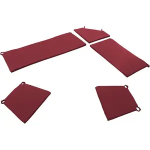 Massivline&more Накладные подушки Кенигзее, подушка, сиденье, подушка для сиденья, накладная подушка Комплект двусторонних подушек, 5 шт., без чехла Massivline&More, красный