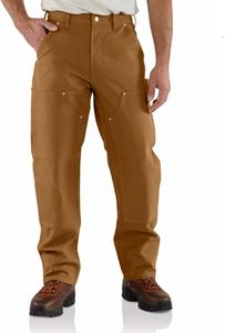Carhartt Men's Big & Tall Firm Duck Double Front Work Dungaree, Brown