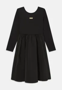 Платье-Трапеция из трикотажа, сочетающее в себе различные материалы Calvin Klein Jeans, Black