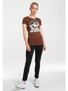 Футболка DC - Wonder Woman - Girls Will коричневого цвета Logoshirt