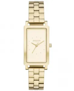 Женские часы Hagen Quartz с тремя стрелками, стальной корпус с золотистым покрытием, 22 мм Skagen