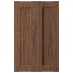 Комплект углового нижнего шкафа с 2 дверцами IKEA, 25x80 см, цвет brown walnut effect