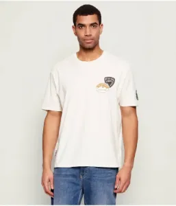 Футболка «В лесу» relaxed fit Guess Jeans, экрю