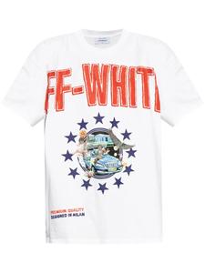 Футболка из хлопка с графическим принтом логотипа Off-White, белый