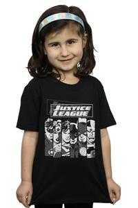 Хлопковая футболка в полоску «Лига справедливости» DC Comics, черный