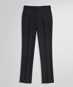 Классические шерстяные брюки с узором «гусиная лапка», однотонные, с передним краем.