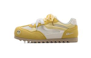 WARRIOR Износостойкие дышащие низкие повседневные туфли женские желто-бежевого цвета