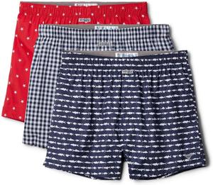Columbia мужские Pfg Woven Boxer 3 Pack, Navy/Red