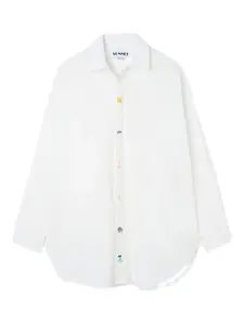 Рубашка с мега-вышивкой Sunnei, белый