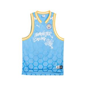 Баскетбольная майка hoops x manchester city для мужчин PUMA, светло-голубой