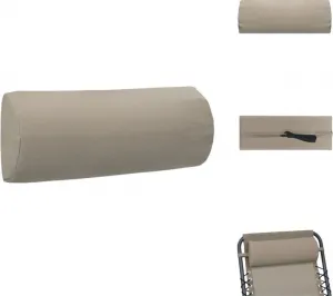 Подголовник vidaXL для кресла-шезлонга Taupe 40 x 7,5 x 15 см, текстиль - подушка для сиденья