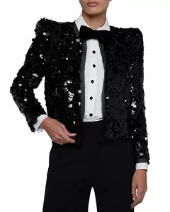 Жакет Шаи с пайетками L'Agence, черный