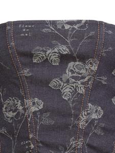 Fleur Du Mal жаккардовый корсет без бретелей, синий