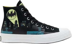 Кроссовки Converse DC Comics x Chinatown Market x Chuck 70 High Gotham City - Glow In The Dark, черный