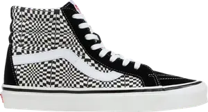 Кеды Vans Sk8-Hi 38 DX Warp Check - Black White, черный