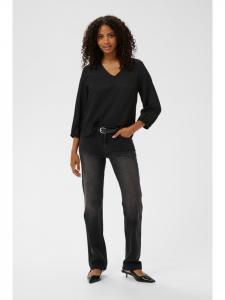 Kaffe Блузка с длинными рукавами KAidana, стандартный крой, черный, темно-синий