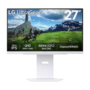 Монитор LG UltraGear 27GS86QW, 27", 2560x1440, 180 Гц, Nano IPS, белый