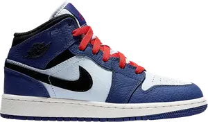 Кроссовки Air Jordan 1 Mid SE GS Deep Royal, синий