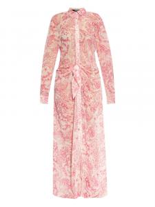 Платье макси Versace Barocco с принтом, розовый