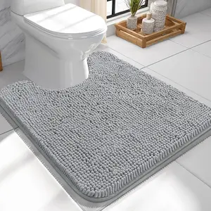 Коврик для туалета Olanly U-образной формы, 60х60 см, светло-серый