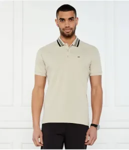 Поло Пэдди Риб regular fit Boss Green, бежевый