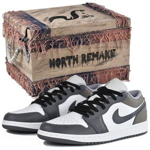 Jordan Баскетбольные кроссовки Air 1 Low Top Vintage, мужские, черно-коричневые