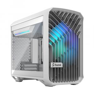 Корпус Fractal Design Torrent Nano, RGB, Mini Tower, белый, прозрачное стекло